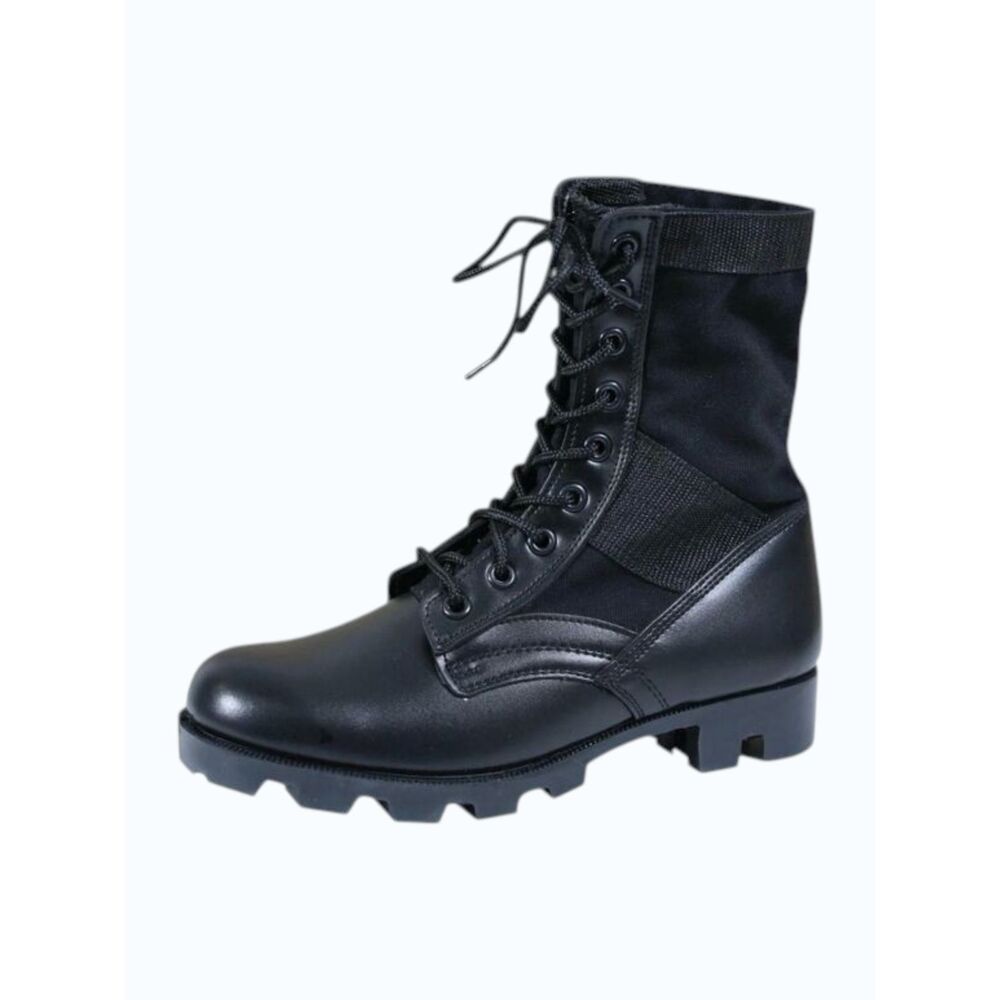Rothco 5081 Black Leather Military G.I. Style 8" Jungle Boots Mens Size 13 Army